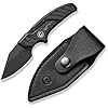 CIVIVI Typhoeus Fixed Blade Knife with Leather Sheath, 2.27 Swedish 14C28N Blade G10 Handle