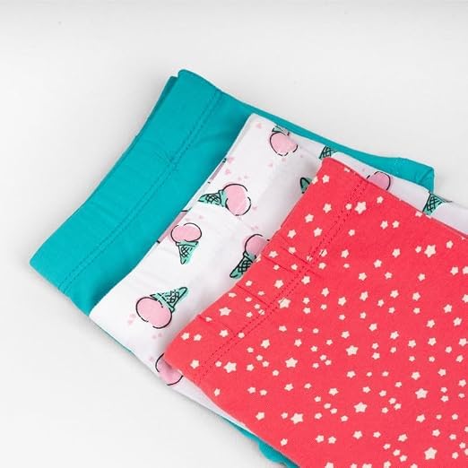 Image of Real Basics Girls Cotton Boxer Boyshorts Panties Underwear for Kids (Multicolor) Pack of 3