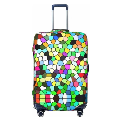 Tie Dye Stained Glass Luggage Cover Protector Anti-Scratch Washable Fits 18-32 Inch Luggage-Medium