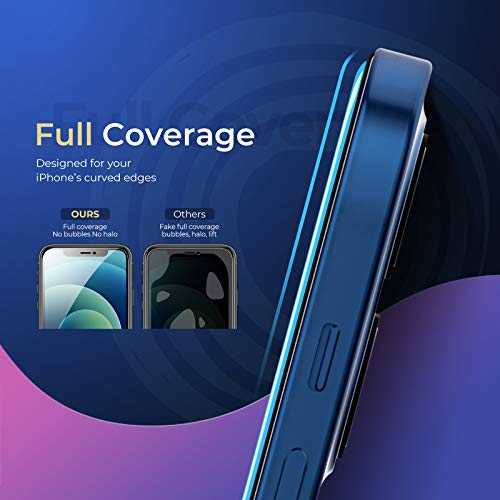 Oribox Privacy Glass Screen Protector For Iphone 12 Pro Max, 2 Packs Anti-Scratch Anty-Spy Tempered Glass Screen Protector With 2 Packs Camera Lens Protector #TOP1