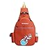 Klau Nylon Tennis Racquet Backpack Tennis Shoulder Bag Outdoor Sports Bag Orange for Children Teenagers Tennis Beginners