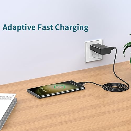 Auorld XHD-QC15W01 Type C Charger Fast Charging, Android Phone Charger With 8Ft Usb Type C Cable For Samsung Galaxy S23/S23 Ultra/S22/S21/S20/S20+/S10/S10+/S10E/S9/S9+/S8/S8Plus/Edge/Active/Note 8/9/10/20-Black thumb #3