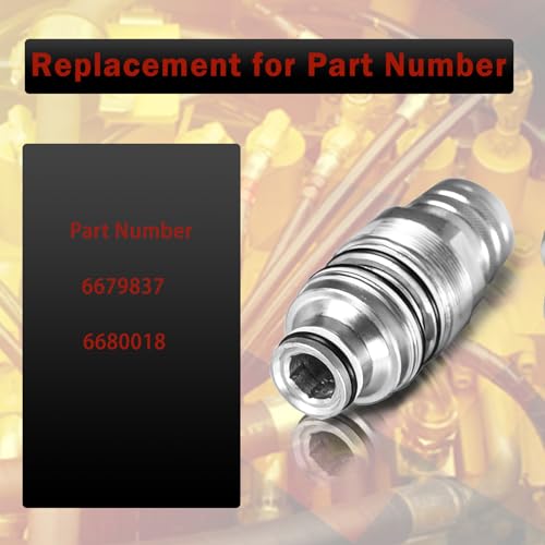 Findmall 1/2" Male & Female Flat Face Quick Coupler Kit Skid Steer Cartridge 6679837 6680018 Replacement for Bobcat by findmall - Used condition - Image 3