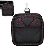 caiduos Lüftungsdüsen-Organizer Fürs Auto,Aufhängbare Tasche Mit Fächern - Mit Haken PU-Leder Auto Aufbewahrungstasche,Für Fahrzeug Armaturenbrett Innenraum Schlüssel Münzen Mobiltelefon Sonnenbrille