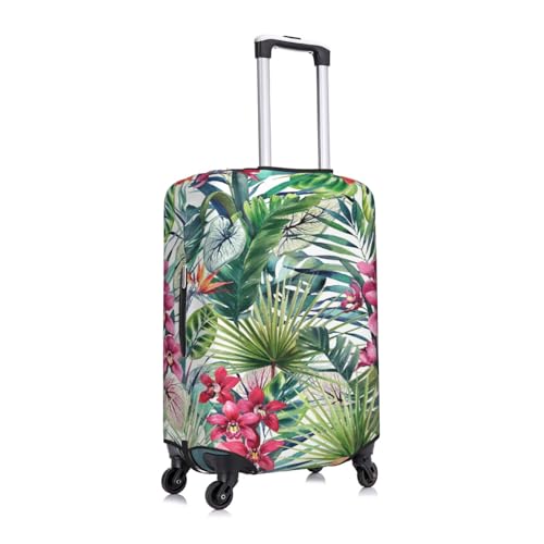 Tropical Plants Print Luggage Suitcase Cover Protector Luggage Washable Covers With Concealed Zipper3