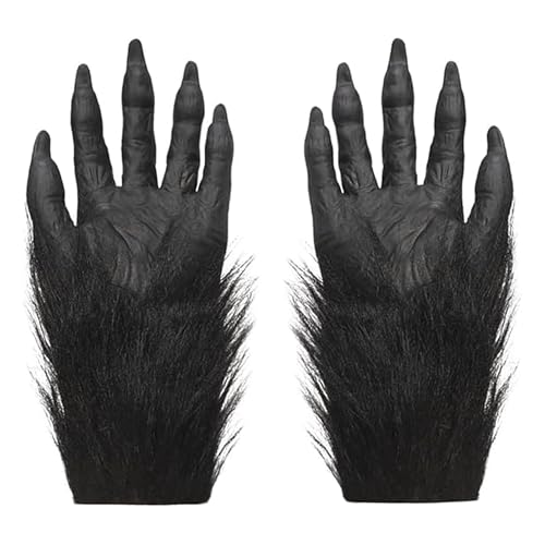 Halloween Horroric Gloves Realistic Latex Devil Zombie Skeleton Demon Paw Gloves Scary Devil Hairy Claws Cosplay Props - Image 2