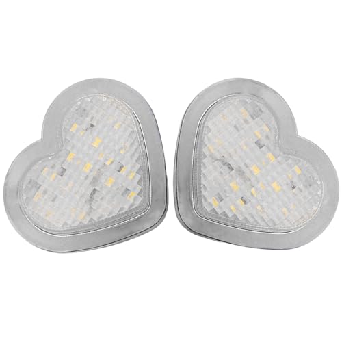 MASO Heart Shaped Side Marker, LED Light, Heart LED Side Signal Light, Fit for 12-24V Cars, Vans, Trucks, Trailers, White Light
