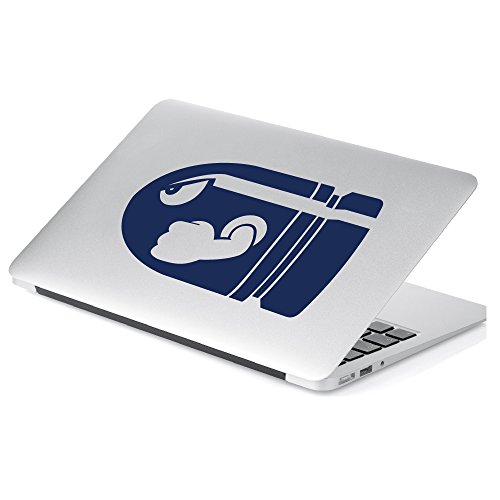 Image of Yoonek Graphics Bullet Bill Inspired Decal Sticker for Car Window, Laptop, Motorcycle, Walls, Mirror and More. # 458 (8 inch x 13.1 inch, Dark Blue)