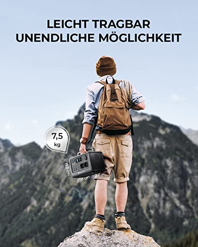 Powerbank mit Steckdose von BLUETTI – Tragbare Powerstation EB55, 537Wh