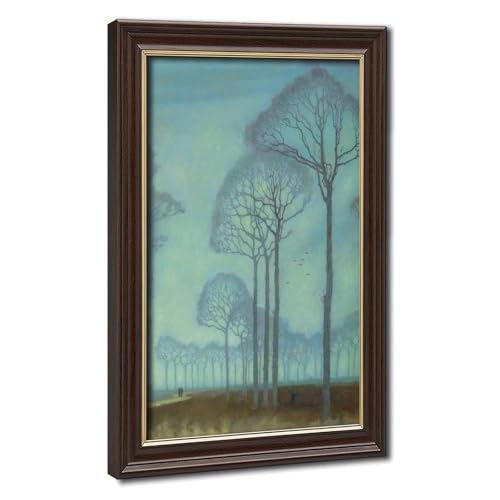 Toile Row of Trees Dutch Jan Makes Poster 1915 Cadre à suspendre déco murale facile