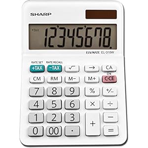 Sharp EL-310WB Calculator, White 3.125, 3.38 x 4.75 x 1.0 inches
