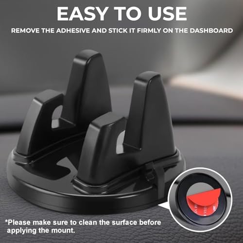Image of Car Mobile Holder for Dashboard Anti Slip Silicone 360 Degree Rotating Phone Holder Universal Mobile Stand Car Phone Mount Premium Dashboard iPhone Travel Accessories Map Navigation Support