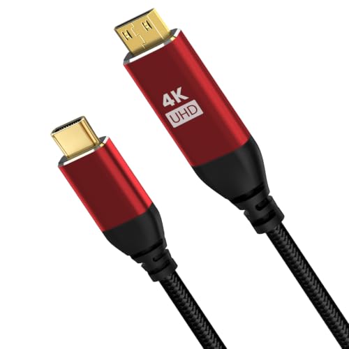 USB C - Mini HDMI�P�[�u�� 6�t�B�[�g�A4K@60Hz����Type-C����~�jHDMI 2.0�R�[�h�AHDR/3D/ARC/2K/1080P�Ή��AMacBook�AiPad Pro�A�m�[�g�p�\�R���ASteam Deck�AROG Ally�A�|�[