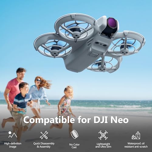 STARTRC Magnetic ND & CPL Filters Set for DJI Neo, 4 Pack ND8 ND16 ND32 CPL Filters Compatible for DJI Neo Drone Accessories, Neutral Density Camera Lens ND Filter, Ultra Slim Aluminum Frame