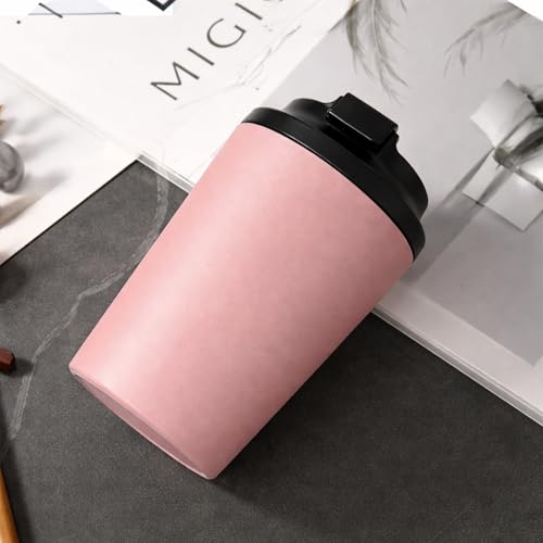 Image of Stvin 380ml Insulated Coffee Mug Travel, Stainless Steel Tumbler with Leak-Proof Lid, Reusable Thermal Cup for Hot & Cold Drinks, Car, Office, Camping & More (3rd Brown)