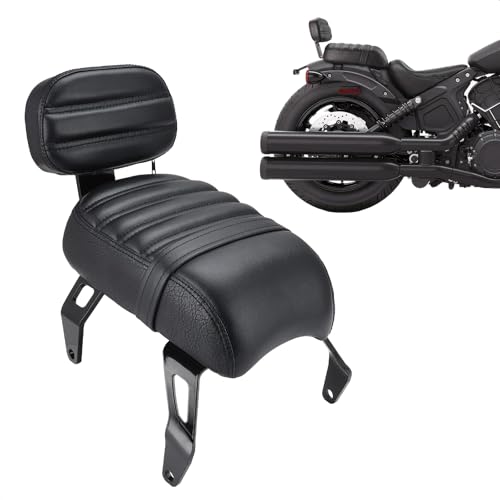 Aferrizu Motorcycle seat Passenger Seat Backrest Compatible with Indian Scout Bobber 2018-2024 Replace OEM Number: 2882853-VBA (Black)