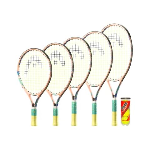 HEAD Coco Junior Tennis Racket, inc Protective Cover & 3 Tennis Balls (Size 17" - 25") (17" (Age 2-3)) Cover