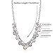 Short Chain Pendant Necklaces For Women - Silver Fashion Jewelry with Pearl and Crystal Bead, Birthday Gifts For Women(36-White)