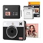 KODAK Mini Shot 3 Retro Fotocamera Digitale Istantanea & Stampante Fotografica 2-in-1 7,6 x 7,6 cm, 38 Fogli, Fotocamera Portatile con Stampa, Stampante per iOS & Android, Sublimazione 4PASS, Bianca