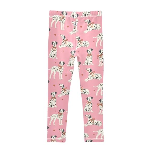 Girls Basic Leggings Baby Girls Pants Dalmatian Dogs Soft Footless Stretchy Tights Pants 4-10Y2