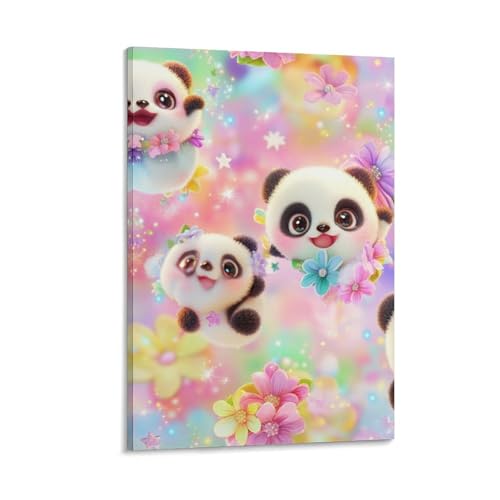 Peintures Sur Toile Panda Anti-UV Décoration Murale Éclat Durable