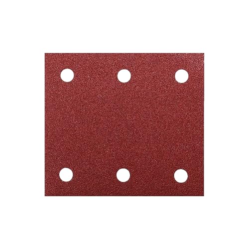 Makita P-42450 Hook&Loop Feuilles abrasives 1/4 Perforé 120G, Multicolore, Grains 120 - Lot de 50