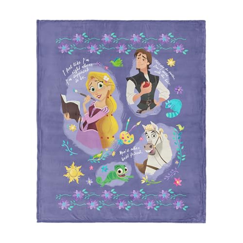Disney Tangled Storytime Silk Touch Throw Blanket, 50x60 inches