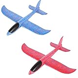 ✅ EIN ECHTER ALLROUNDER: Das einzigartige Modellflugzeug überzeugt nicht nur mit den überdurchschnittlich guten Flugeigenschaften, sondern auch mit einer Größe von 43 x 49 x 10,5 cm und einem Fliegengewicht von nur 50 Gramm, für eine maximale Performance in der Luft.
