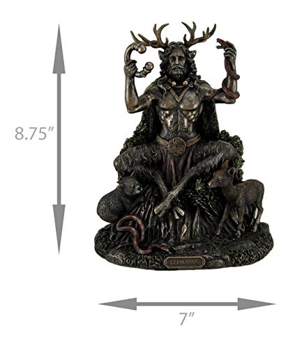 Estatua Cernunnos Dios Céltico de Animales y Submundo 9 pulg miniatura 5