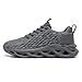 HOMASS Men's Tennis Breathable Walking Shoes Ultra Lightweight Casual Sport Gym Fashion Sneakers (Grey,13)