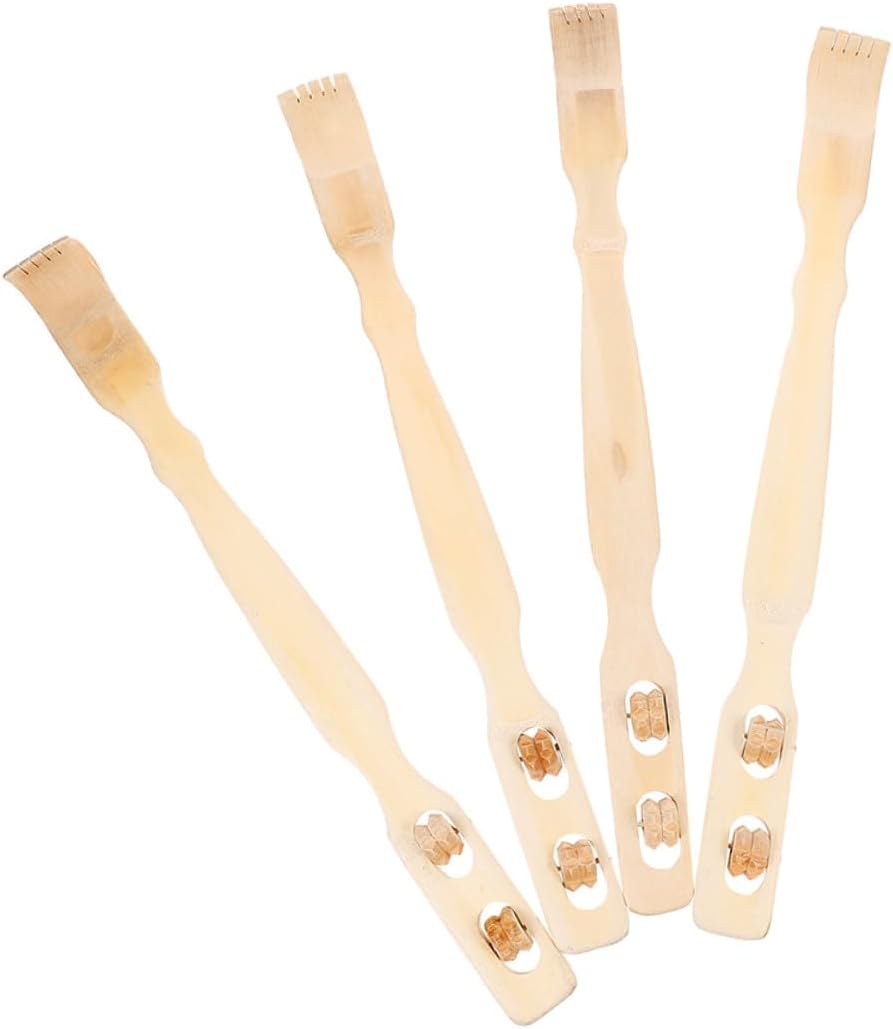 4Pcs Back Scratcher Lightweight Portable Back Massaging Scratchers for Adults Smooth Surface Itching Relief Home Use