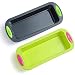 Megrocle Silicone Bread and Loaf Pan Set of 2, Nonstick Premium Food Grade Silicone Toast Pan Baking Pans, Oven-Microwave-Dishwasher Safe BPA Free Silicone Bakeware Cake Molds, 8.7"x4"x2.4" Inside