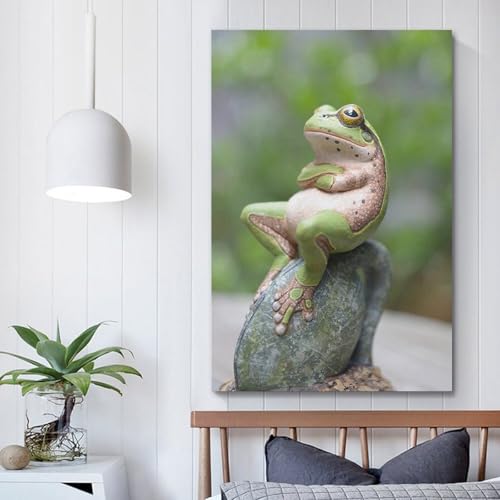 Sculpture murale grenouille ZHOUKEG en pierre pour sublimer le salon ou l'entrée