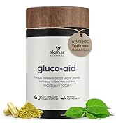 AKSHAR Ayurveda Gluco Support Supplement with Gymnema, Bitter Melon, Turmeric &amp; More, Supports He...
