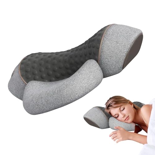 JIEBWCHA Almohada masajeadora de cuello 3 en 1, almohada masajeadora de espalda 3 en 1, relajante inalámbrico de masaje de cuello y hombros, almohada masajeadora ergonómica de espuma viscoelástica