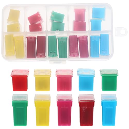 Kit de repuesto de fusibles automotrices micro, 20 piezas, para auto, bote, RV, camión y SUV (20-60 A) miniatura 1