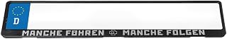 Rammstein Manche Führen Manche Folgen', Black and Silver, Official Band Merchandise, License Plate Holder for Car