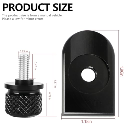 Image of 1 /4 inch-20 Thread Stainless Knurled Fender Rear Seat Bolt Screw with Knob Cover Tab Mount Kits Fits for Harley Touring Sportster Softail Dyna CVO Fatbob Electra Glide Street Glide 1996-2025