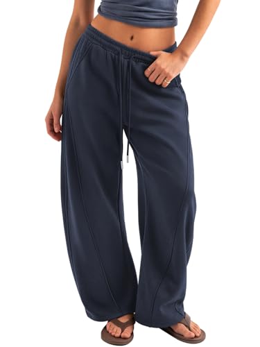 Pantalon de survêtement Y2K femme à jambe large et coupe ample baggy