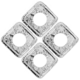 Lurrose Coperture in Alluminio per Bruciatori di Fornelli a Gas 10 Pezzi, Rivestimenti Quadrati Spessi 3,5 Micron, Protezione Antiolio e Grasso, Monouso, Compatibili per Cucina e Camper