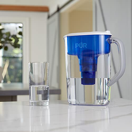 Pur Water Filter Pitcher Filtration System, 7 Cup, Clear/Blue #TOP2