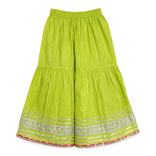 Image of LITTLE GINNIE Girls Kurta Sharara Set | Traditional Ethnic Wear for Kids