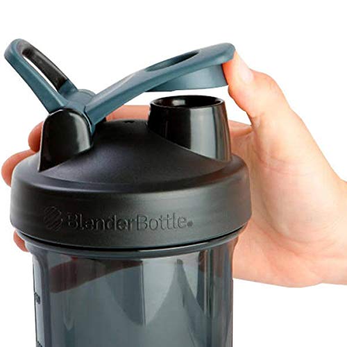 BlenderBottle Pro Series Shaker Bottle BlenderBall Rounded Base with SpoutGuard, 24 Ounce, 2-Pack (Black - Orange) - Image 3