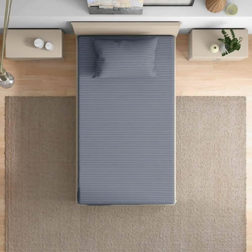 Image of Wakefit Wakefit Bluegranite 100% Cotton Flat Bedsheet with 1 Pillow Cover Single Size