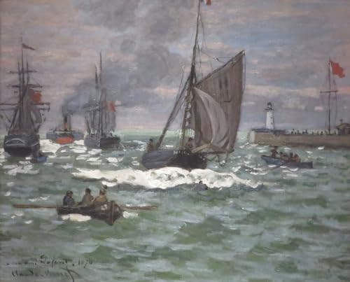 Lienzo l'ingresso al porto di Le Havre de Monet mural para transformar paredes vacías