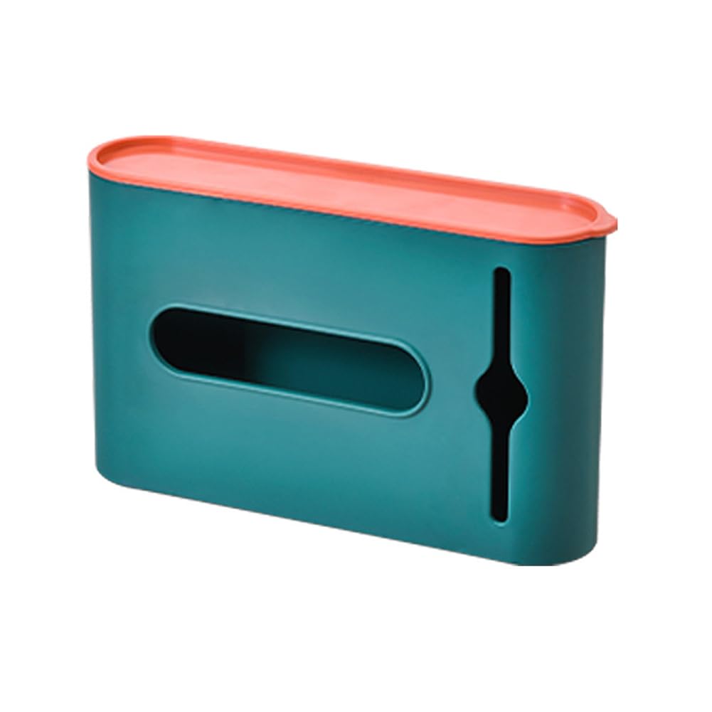 Wall Mount Dog Bag Dispenser, Adhesive Hanging Pet Waste Bag Holder and Storage Box for Yard Garden Fence Indoor and Outdoor (Green)