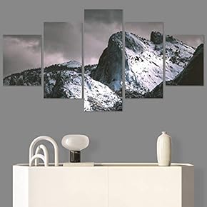 SIGNWIN 5 Panel Canvas Wall Art Beach Blue...