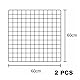 Schwarz Wandgitter 2er-Pack 60 x 60cm Küchengitterwand Memotafeln Foto Wanddekoration für Büro, Wohnzimmer, Schlafzimmer