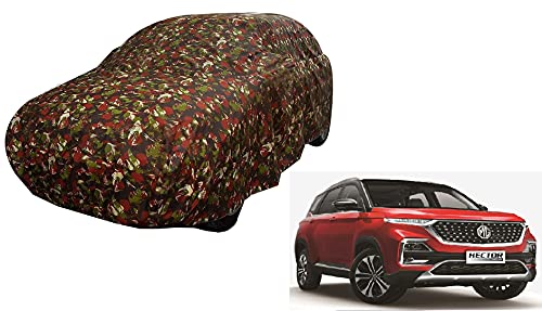 Image of Auto Hub Car Cover Compatible with MG Hector Plus with Weather Proof, Triple Stitched, Hector Plus Car Cover Jungle Look