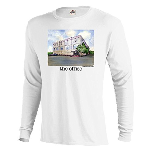 The Office Pam's Watercolor Adult Long Sleeve T-Shirt - White - Medium